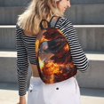 thumbnail image 5 of Fotbe Western Fire Cowboy Mochila de Lona con Estampado, Mochila Duradera, Mochila Versátil de Alta Calidad, Mochila Compacta Vintage-Small, 5 of 5