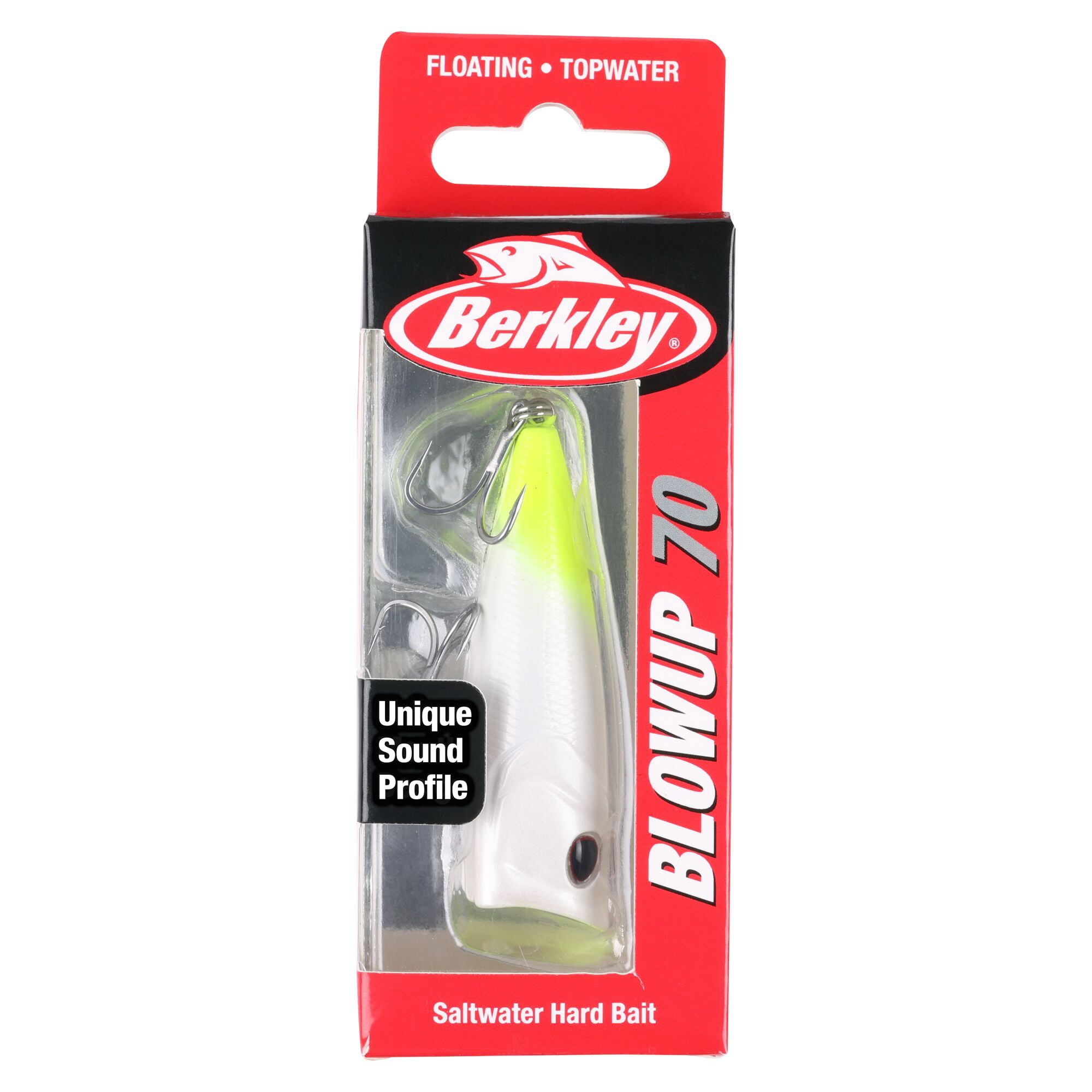 Berkley BlowUp Fishing Lure, 2.75 in, Pearl White/Chartreuse (1-count)