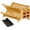 Natural, variant on Bamboo Dish Drying Rack with Utensil Holder, 2 Tier Collapsible Dish Rack, Wooden Dish Racks for Kitchen Counter, Folding Drying Holder with Absorbent Dish Drying Mat
