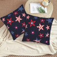 thumbnail image 6 of Navy Blue Decorative Pillow Covers 18 x 18 inch Set of 2 Memorial Day Independence Day Patriotic Stars Decorations Throw Pillow Covers American Flag Cushion Cases for Home Sofa Couch Bed Decor, 6 of 6