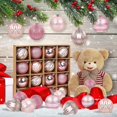 thumbnail image 5 of Boules de Noël Roses, 16 Pcs Boules de Noël, Décorations de Sapin de Noël, Ornements de Sapin de Noël Roses 6cm, Ensemble de Décorations de Sapin de Noël, Suspension de Noël, 5 of 5