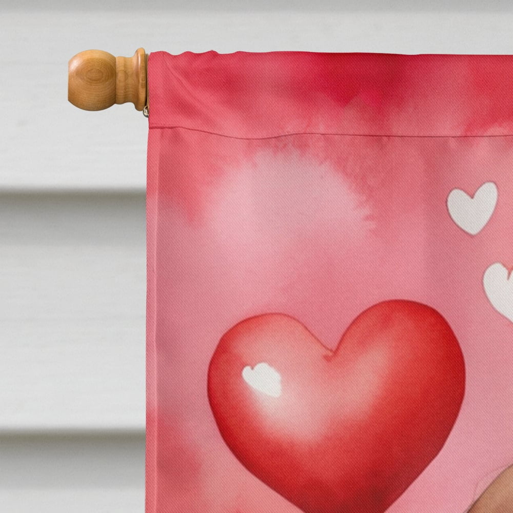 Welsh Springer Spaniel My Valentine House Flag 28 in x 40 in