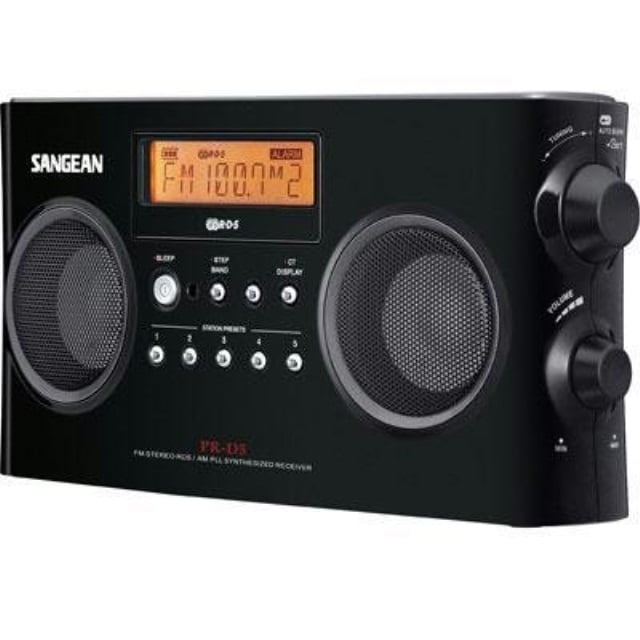 SANGEAN PRD5BK Digital Portable Stereo Receiver with AM/FM Radio