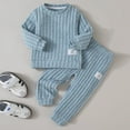 thumbnail image 2 of CZHQWE Size 5 Girls Clothes Girls 5T Outfits Girls Fall Clothing Sets Stylish Sweatsuit Outfits Blue, 2 of 3