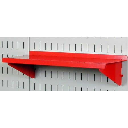 Wall Control Pegboard Shelf 6in Deep Pegboard Shelf Assembly for Wall Control Pegboard and Slotted Tool Board - Red