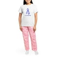 thumbnail image 4 of CafePress - Colon Cancer Love Courage Women's Light Pajamas - Women's Short Sleeve Print T-Shirt and Pants Light Cotton Pajama Set, 4 of 7