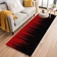 thumbnail image 2 of Red Black Ombre Runner Rugs 2x6 ft Abstract Modern Lines Gradient Washable Hallway Rugs Non-Slip Floor Mats Absorbent Carpet Bedside Runners for Bedroom Kitchen Bathroom Laundry Room, 2 of 9
