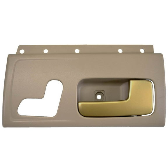 PT Auto Warehouse FO-2385ME-FR - Inner Interior Inside Door Handle, Beige Housing with Chrome Lever (Golden Brush) - Passenger Side Front Fits select: 2003-2011 LINCOLN TOWN CAR