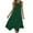 Green, variant on Sleeveless Round Neck Dress Solid Color Casual Long A Line Asymmetrical Hem Dress