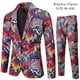 thumbnail image 4 of Conjunto de traje informal de primavera y otoño para hombre, conjunto de dos piezas con estampado digital a la moda para hombre, 4 of 4
