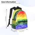 thumbnail image 4 of Ratiio Colorful Tie Dye Print Casual Backpack for Men and Women, Water Resistant Oxford Fabric School Bag Lightweight Travel Daypack, 4 of 6