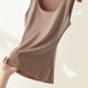thumbnail image 3 of Ropa interior térmica para mujer Tops chaleco superior, chaleco de capa base cálida, color caqui, 3 of 8