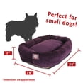 thumbnail image 2 of Majestic Pet Villa Velvet Bagel Pet Bed for Dogs, Calming Dog Bed Washable, Small, Aubergine, 2 of 6