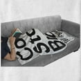 thumbnail image 6 of Saying Soft Flannel Fleece Throw Blanket, Cool Story Bro Tell It Again Joyful Hipster Pictogram Says Print, Cozy Plush for Indoor and Outdoor Use, 70" x 90", Black and White, by Ambesonne, 6 of 6