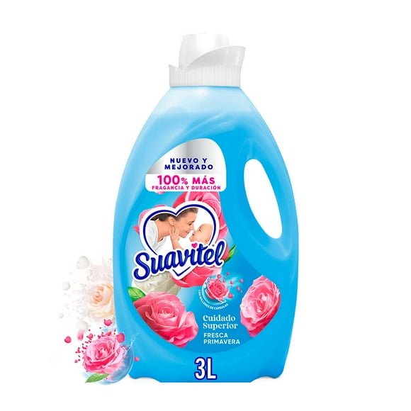 Suavizante de Telas Suavitel Cuidado Superior Fresca Primavera 3 L