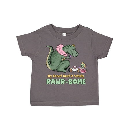

Inktastic My Great Aunt Is Totally Rawr-Some Tea Rex Party Gift Toddler Boy or Toddler Girl T-Shirt