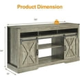 thumbnail image 2 of RoyalCraft TV Stand for 65+ Inch TV: Farmhouse Entertainment Center with Storage, Wood TV Console Cabinets with Sliding Barn Door, Tall Media with Adjustable Shelves for Living Room, Light Grey, 2 of 15