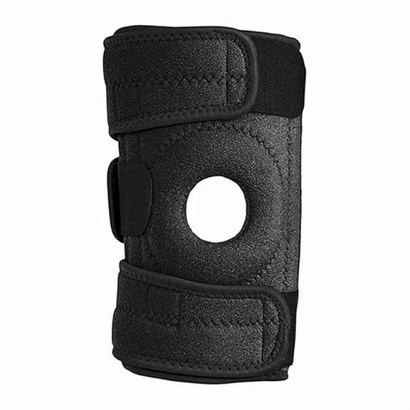 Kids Youth Neoprene Knee Brace, Open Patella Stabilizer with Adjustable Straps Knee Pads Support for Arthritis, ACL, Relieves Pain, Basketball, Sports, 1 Piece -Black
