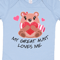 thumbnail image 4 of Inktastic My Great Aunt Loves Me Bear and Hearts Boys or Girls Baby Bodysuit, 4 of 5