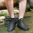 thumbnail image 3 of IUJSOY Men's Deck Boots Fishing Waterproof Rain Boots Slip on Rubber Ankle Booties Footwear, 3 of 9