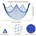 thumbnail image 2 of Pack de 2 redes para pescar Ihansee, 203 x 102 cm, color azul marino, decoración de algodón, 2 of 7