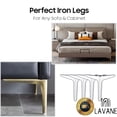 thumbnail image 3 of LAVANE 7 Inch / 18 cm Metal Furniture Legs, Set of 4 Modern Iron Diamond Triangle Furniture Feet DIY Replacement Gold for Cabinet Cupboard Sofa Couch Chair Ottoman, 3 of 6