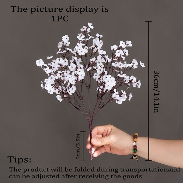Fiudx Ramo de Flores Artificiales de 5 Ramas, Impresionante Decoración, Un Toque Versátil para El Hogar, Un Accesorio Floral de Bajo Mantenimiento, Centro de Mesa para Bodas, Decoración Elegante para