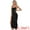 Black, variant on DARING DIVA Spaghetti Strap Bodycon Sleeveless Casual Slit Maxi Dress XS Black