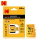 thumbnail image 1 of Kodak-tarjeta micro sd U3 Original, Clase 10 memoria Flash, 32GB, 64GB, SDHC, 128GB, 256GB, SDXC, C10, microsd, tf, con Adaptador sd qym unisex, 1 of 2