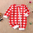 thumbnail image 2 of Bébé Fille Garçon Noël Automne Combinaison Bambins Imprimer Cou Manches Longues Zip-Up Rompers, 2 of 6