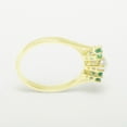 thumbnail image 5 of LBG British Made 10k Yellow Gold Cultured Pearl & Emerald Womens Statement Ring - 33 size options - Size 8, 5 of 6