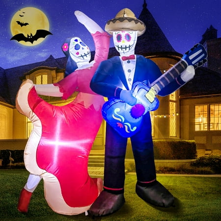 Domkom Inflatable Outdoor Decorations,Build-In Led Lights Holiday Blow Up Yard Decoration
