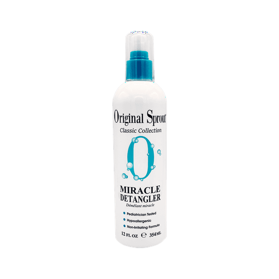 Original Sprout Classic Miracle Detangler, Leave-in treatment, Tame your pesky hair, 100% Vegan, Hypoallergenic, For all types of hair, 12oz Bottle
