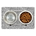 thumbnail image 1 of Geometric Pet Mat for Food and Water, Hand-Drawn Sketch Deformed Hexagon Shapes Inspired from Honeycomb Structure, Non-Slip Rubber Mat for Dogs and Cats, 18" X 12", by Ambesonne, 1 of 2