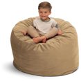 thumbnail image 1 of Ultimate Sack 3000 3-Foot Bean Bag Chair Oversized Foam Lounger, Camel Suede Cover, 1 of 6