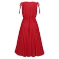thumbnail image 5 of Sngxgn Women Sleeveless Deep V Neck Loose Plain Long Maxi Casual Dress(Red,XL), 5 of 8