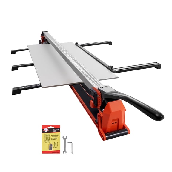 KFFKFF 63-Inch Manual Tile Cutter with Enhanced Rail System, Sliding Head, Alignment Guide, Tungsten Carbide Cutting Wheel, and Support Legs with Swivel Wheels for Ceramic, Floor, and Wall Tiles