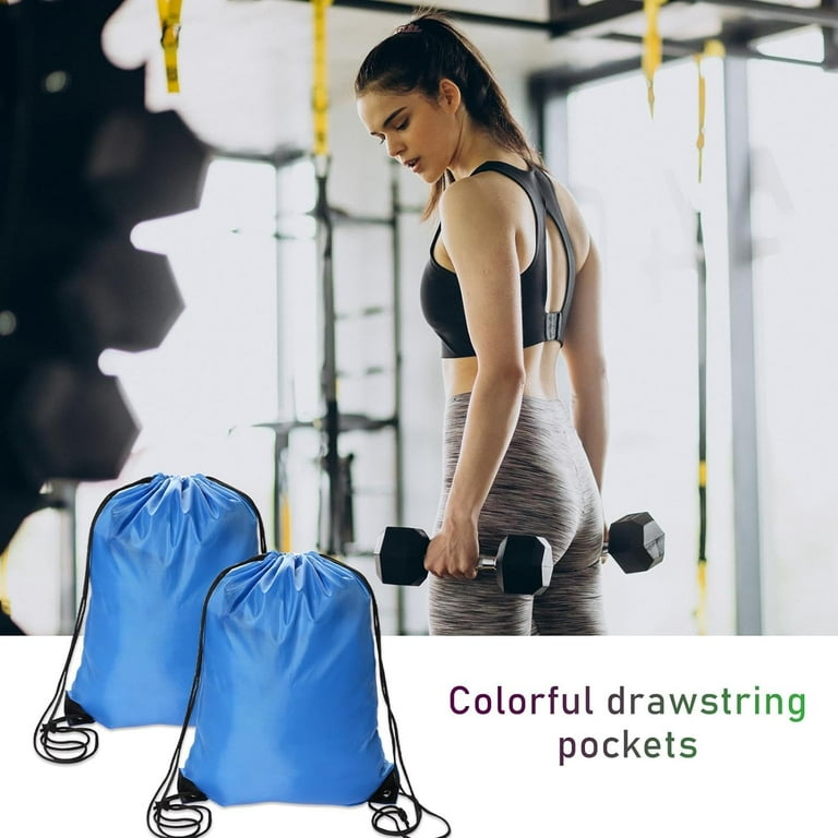 2Pcs Drawstring Backpack Bags Sports String Bags Drawstring Gym