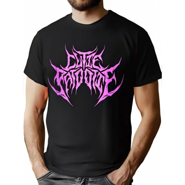 Camiseta gráfica de manga corta para hombre, divertida, con diseño de corazón de death metal, Cutie Patootie, ideal para adultos, hombres, mujeres, adolescentes, jóvenes y tiempo libre.