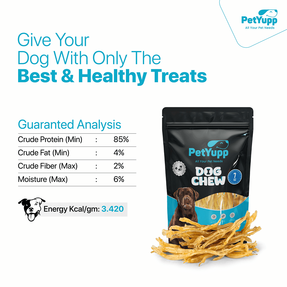 PetYupp Beef Tendon Dog Chew Treats 7 oz
