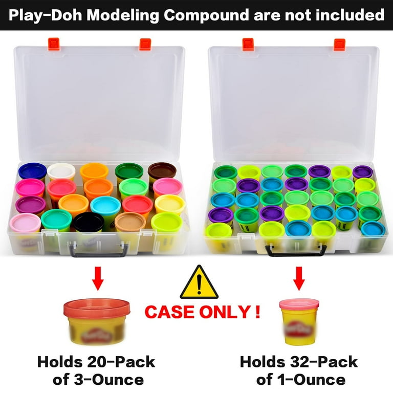 Case for Play-Doh Modeling Compound 20-Pack Case of Colors 3-Ounce/ 32-Pack of 1-Ounce Cans, Storage Box Organizer Container (Box Only), Size: One