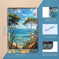 thumbnail image 2 of Spiral Notebook,Double-Wire Spiral College Lined Journal Notebook for Study and Notes,100 Pages,5.71x 8.26 in - Sea and Sky View through an Aged Window, 2 of 7