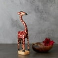 thumbnail image 2 of Tall Skinny Painted Wood Giraffe Family Sculpture Set, 2 of 4