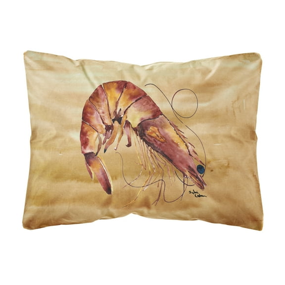 Carolines Treasures 8161PW1216 Shrimp Canvas Fabric Decorative Pillow, 12H x16W, multicolor