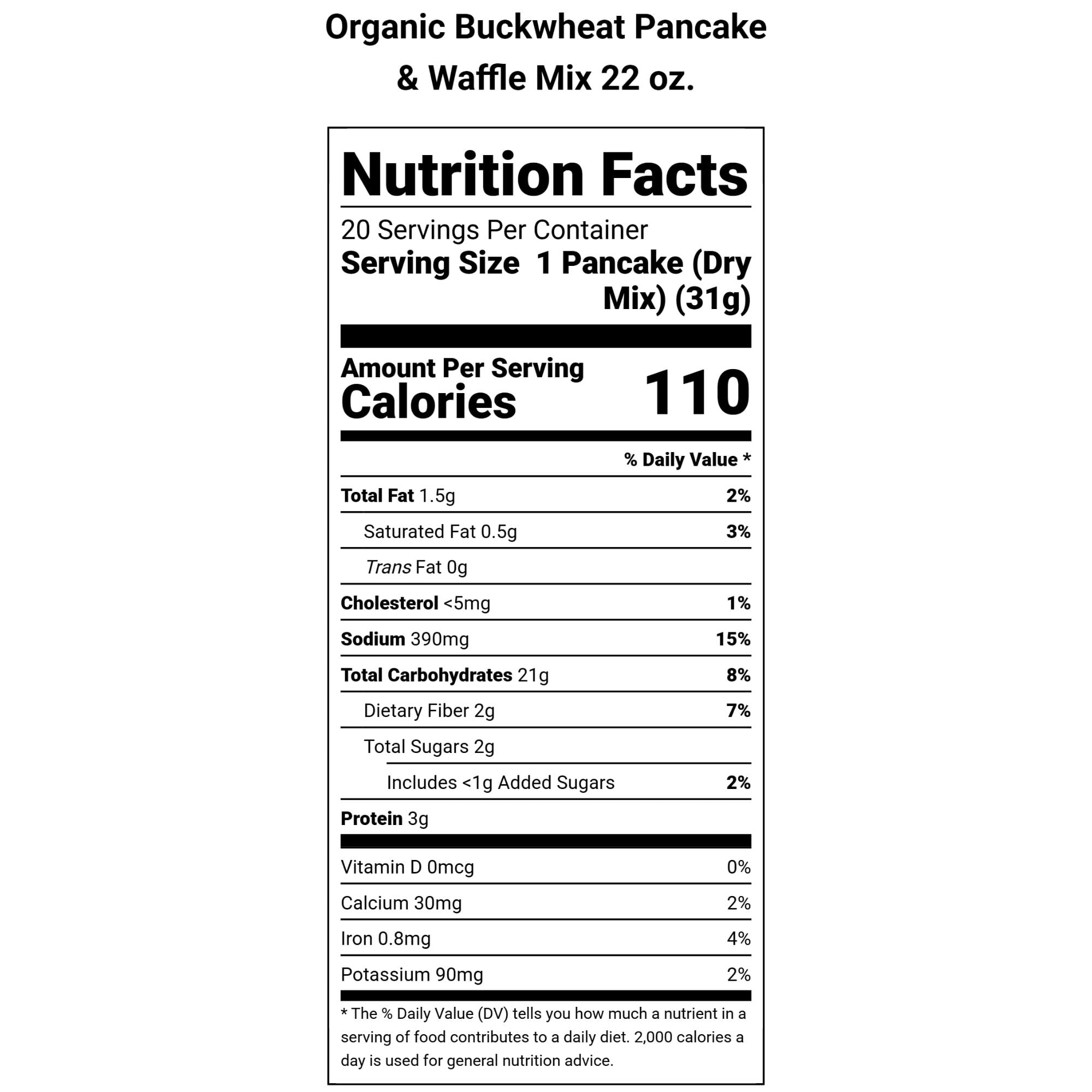 War Eagle Mill Organic Buckwheat Pancake & Waffle Mix, 22 oz. Bag (2-Pack)