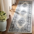 thumbnail image 3 of SAFAVIEH Madison Haven Floral Bordered Area Rug, Light Grey/Blue, 6'7" x 6'7" Square, 3 of 10
