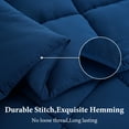 thumbnail image 5 of INGALIK Luxury Hotel-Style 3-Piece King Comforter Set, Hypoallergenic Quilted Down Alternative, All-Season Duvet Insert, Machine Washable, Corner Tabs, (Blue, 90x102 inch), 5 of 10