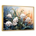 thumbnail image 2 of Designart "Winter'S Snowdrop Charm" Snowdrops Floater Framed Wall Art Living Room, 2 of 5