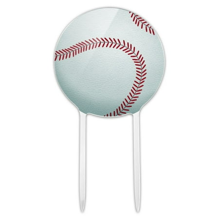 Acrylic Baseball Ball Cake Topper Party Decoration for Wedding Anniversary Birthday Graduation