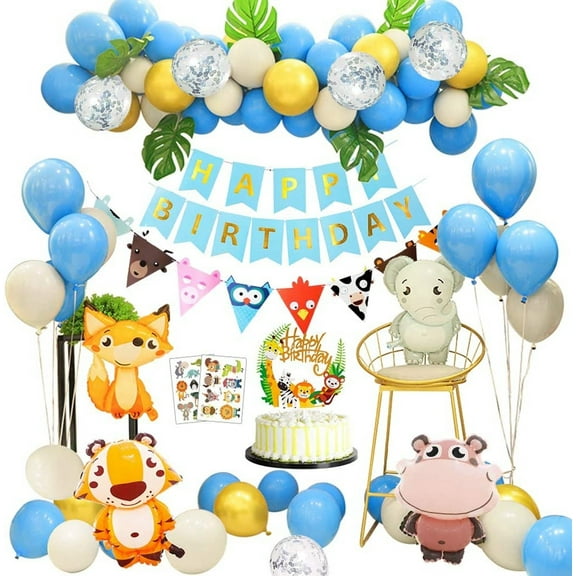 YANSION Woodland Balloon Garland Arch Kit for Woodland Animal 1st, 2nd and 3rd Birthday Party, Baby Shower with Woodland Creatures Balloons Birthday Decorations Supplies for Kids